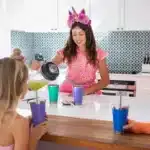 כוס שייק מונטיבצבעים עם קש מנירוסטה
