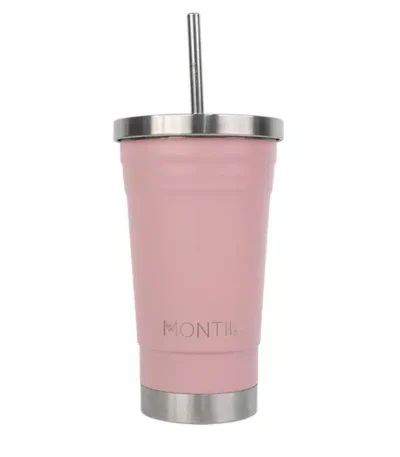 כוס שייק מונטי פריחה עם קש מנירוסטה