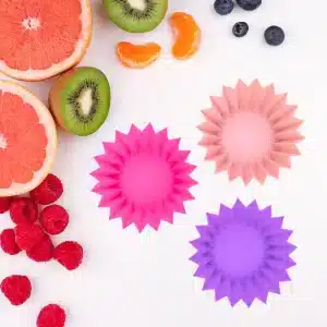 גביע סיליקון כחול Lunch Punch Silicone Cups – Blue – ורוד