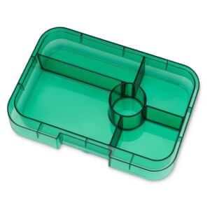 מגש לקופסת אוכל יאמבוקס מחולקת טאפאס – 5 תאים, Clear Green