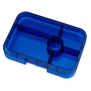 מגש לקופסת אוכל יאמבוקס מחולקת טאפאס – 5 תאים, Navy Clear