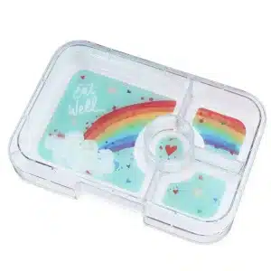 מגש לקופסת אוכל יאמבוקס מחולקת טאפאס – 4 תאים, Rainbow