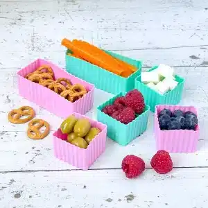 סט 6 גביעי מיני סיליקון בנטו - ורוד אקווה