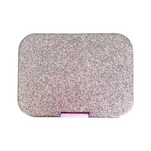 קופסת אוכל מאנץ' בוקס עם נצנצים Sparkle Pink (Maxi6 clear tray)