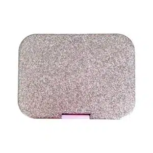 קופסת אוכל מאנץ' בוקס עם נצנצים Sparkle Pink (Maxi6 clear tray)