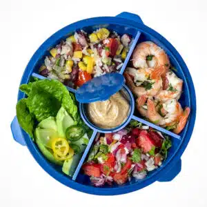 קופסת אוכל לסלט Poke Bowl – Hawaii Blue, 4 תאים