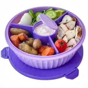 קופסת אוכל לסלט Poke Bowl – Maui Purple, 3 תאים