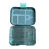 7601 קופסת אוכל מאנץ' בוקס עם נצנצים Sparkle Aqua (Midi5 clear tray)