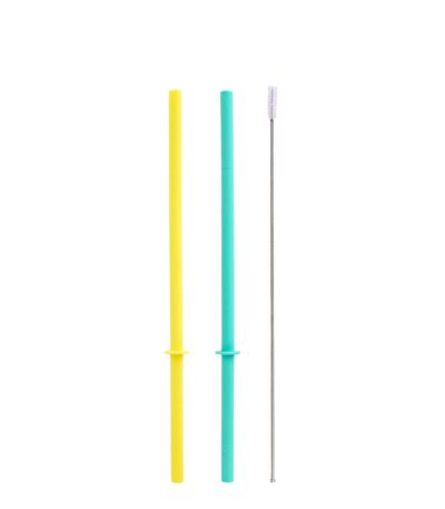 Flexi Stopper Straw Set (סט 2 קשים + מברשת ניקוי) _Lagoon & Sunbeam 2948