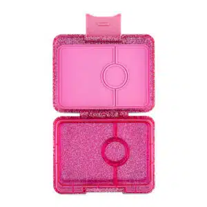קופסת אוכל לילדים יאמבוקס סנאק קטנטונת – sparkle pink (נצנץ), clear pink