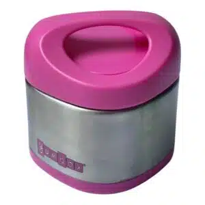 קופסת אוכל תרמית מנירוסטה יאמבוקס קיובי Yumbox Cubi לילדים – Berry Pink