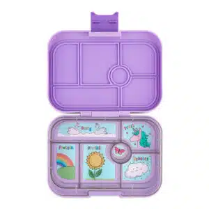 קופסת אוכל מחולקת יאמבוקס Original קלאסי – Lavande Purple, Unicorn