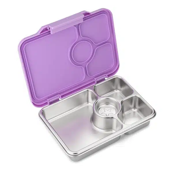 Yumbox Pret קופסת מחולקת מנירוסטה סגולה