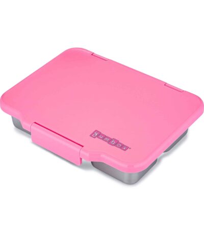 Yumbox Pret - Versailles Pink 2962 Yumbox Pret - Versailles Pink 2962 קופסת אוכל לילדים מנירוסטה ורוד מצב סגור