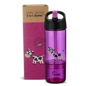 טו אין וואן – בקבוק שתיה לילדים 0.3 + 0.15 מ"ל – 2in 1 – Purple