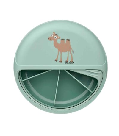 MiniDISC מיני קופסת אוכל מדליקה לנשנושים מאויירת Green 6347 Photoroom
