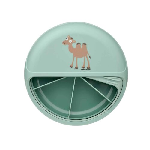 MiniDISC מיני קופסת אוכל מדליקה לנשנושים מאויירת Green 6347 Photoroom