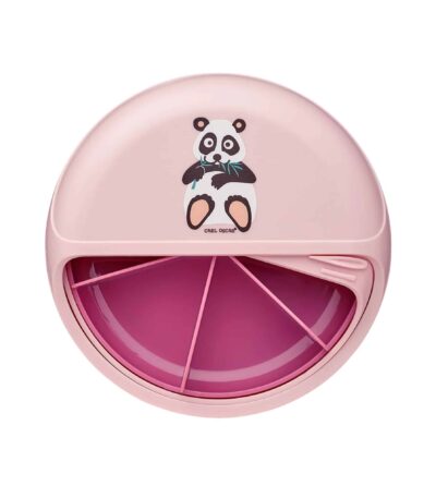 MiniDISC מיני קופסת אוכל מדליקה לנשנושים מאויירת Pink 6348 Photoroom