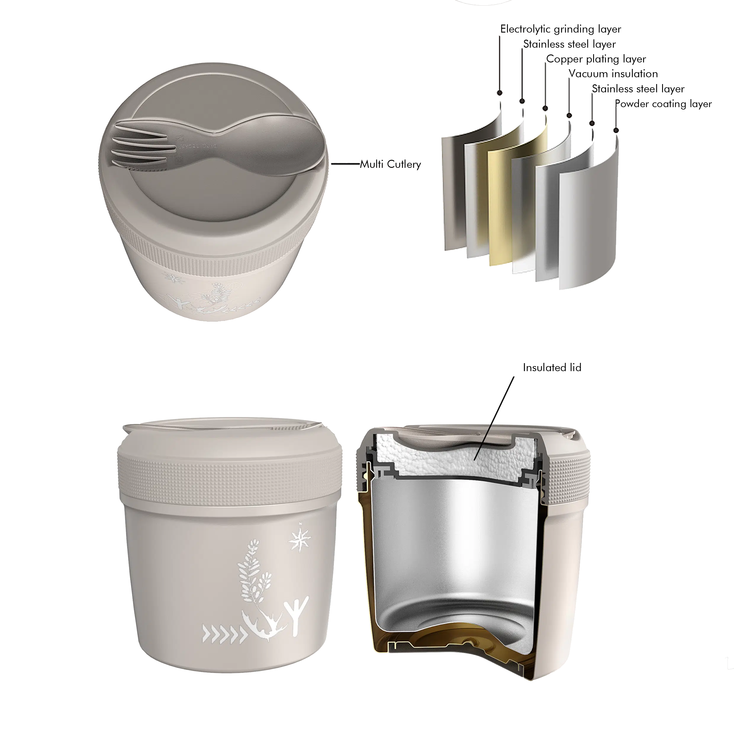 צנצנת שומרת חום למזון - 0.5 ליטר - TEMP LunchJar Spirit 99996314