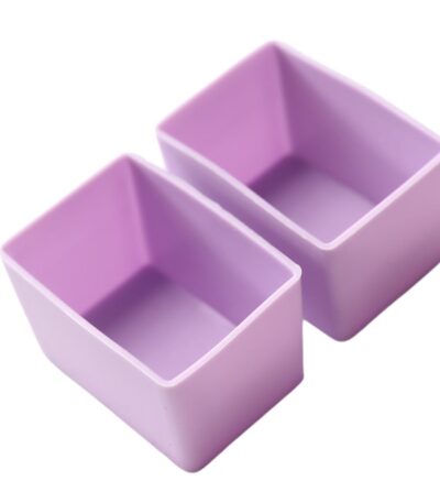 Munchcups – זוג גביעי סיליקון מלבניים לקופסאות אוכל purple 7641