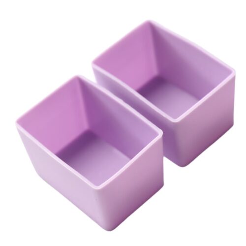 Munchcups – זוג גביעי סיליקון מלבניים לקופסאות אוכל purple 7641
