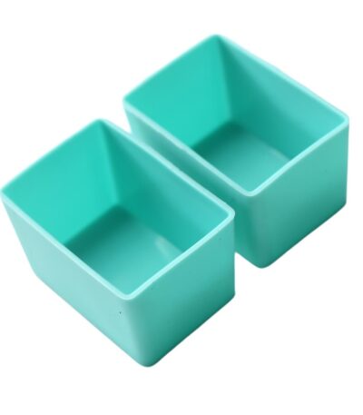Munchcups – זוג גביעי סיליקון מלבניים לקופסאות אוכל Aqua 7642