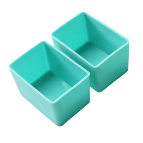 Munchcups – זוג גביעי סיליקון מלבניים לקופסאות אוכל Aqua 7642