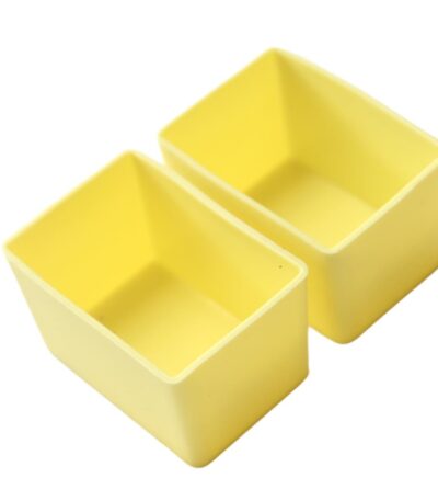 Munchcups – זוג גביעי סיליקון מלבניים לקופסאות אוכל Lemon 7643