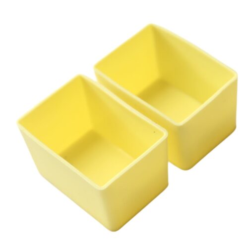 Munchcups – זוג גביעי סיליקון מלבניים לקופסאות אוכל Lemon 7643