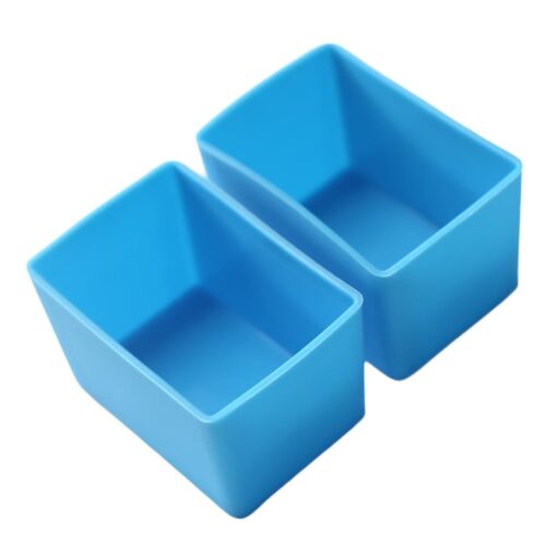 7645 Munchcups – זוג גביעי סיליקון מלבניים לקופסאות אוכל blue