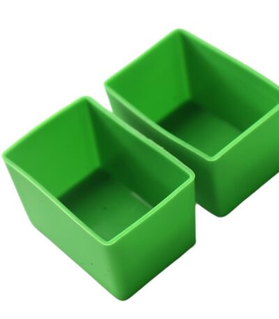 7646 Munchcups – זוג גביעי סיליקון מלבניים לקופסאות אוכל green