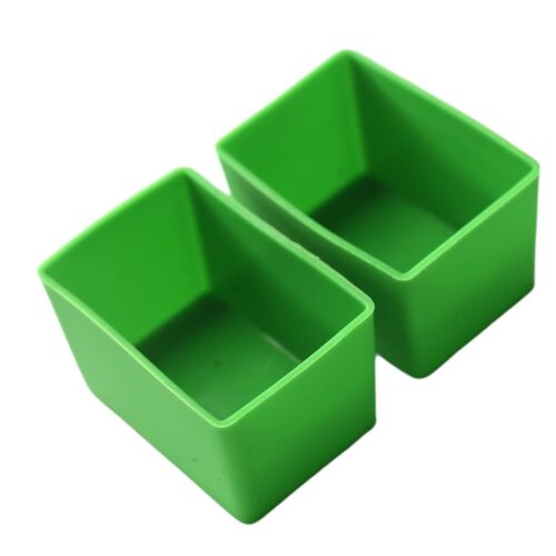7646 Munchcups – זוג גביעי סיליקון מלבניים לקופסאות אוכל green