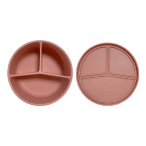 Munchbox Flexi3 Round – קופסת אוכל בנטו עגולה 3 תאים מסיליקון פרימיום pink 7658