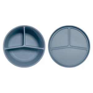 Munchbox Flexi3 Round – קופסת אוכל בנטו עגולה 3 תאים מסיליקון פרימיום blue 7659