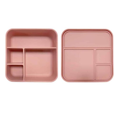 7660 Munchbox Flexi4 Square – קופסת אוכל בנטו 4 תאים מסיליקון פרימיום Purple