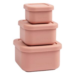 סט 3 קופסיות סיליקון עגולות אטומות לנזילות (Nesting) pink 7662