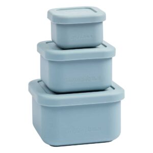 סט 3 קופסיות סיליקון עגולות אטומות לנזילות (Nesting) blue 7663