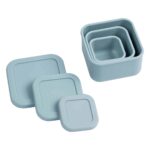 סט 3 קופסיות סיליקון עגולות אטומות לנזילות (Nesting)