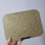 קופסת אוכל מאנץ' בוקס עם נצנצים Sparkle Gold (Mini4 cleat tray) photo review