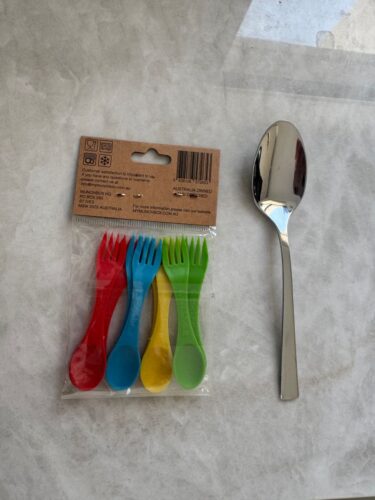 Click to view full screen סט 8 (כזלג) כפית מזלג בגודל מיני Munch Sporks Mini photo review