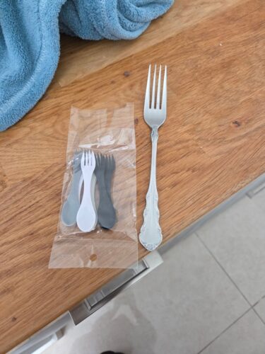 Click to view full screen סט 8 (כזלג) כפית מזלג בגודל מיני Munch Sporks Mini photo review