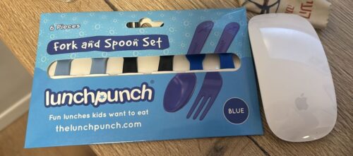 סט כפיות ומזלגות כחול Lunch Punch Fork & Spoon Set - Blue photo review